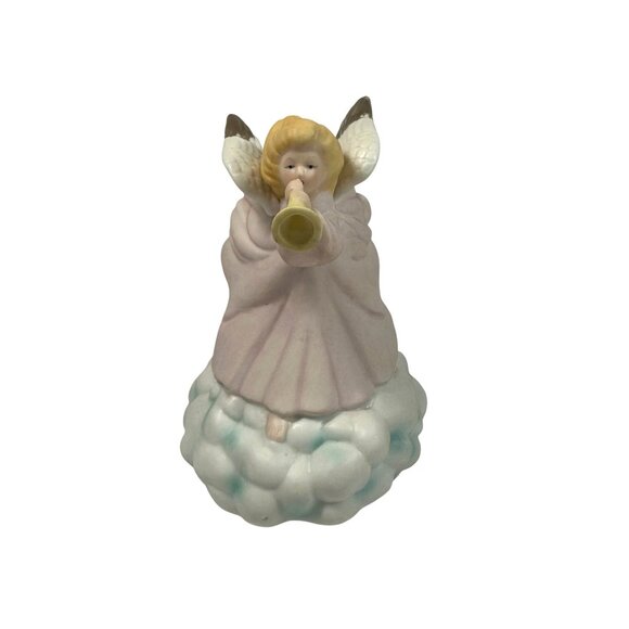 Christmas Musical Porcelain Angel Rotates Plays Hark The Herald Angels Sing - Picture 1 of 6